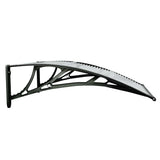 Door Canopy Black and Transparent 80x75 cm Polycarbonate