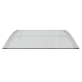 Door Canopy Grey and Transparent 80x75 cm Polycarbonate - Top-Down View