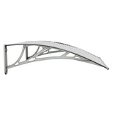 Door Canopy Grey and Transparent 80x75 cm Polycarbonate - 45-Degree Angle