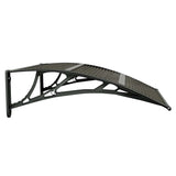 Door Canopy Black 80x75 cm Polycarbonate - 45-Degree Angle