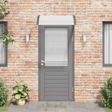 Door Canopy Black and Transparent 100x75 cm Polycarbonate - Side View