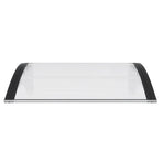 Door Canopy Black and Transparent 100x75 cm Polycarbonate