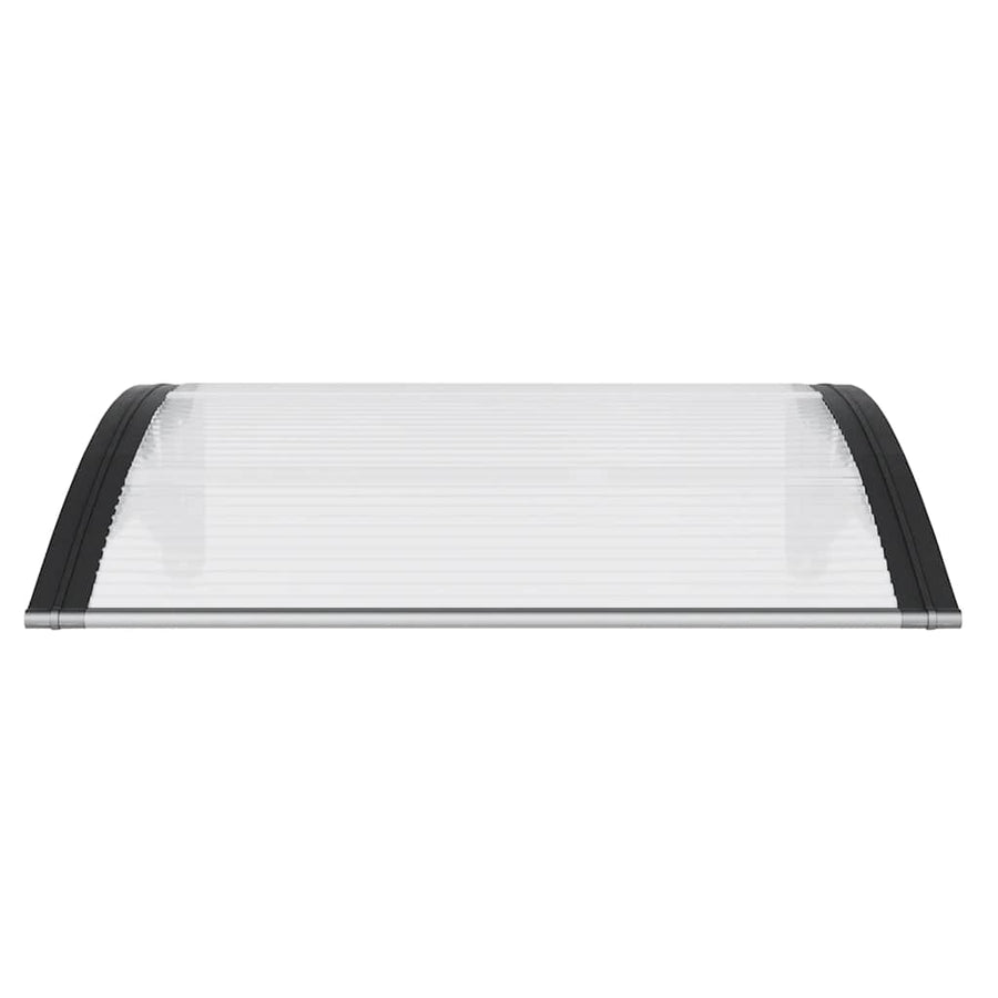 Door Canopy Black and Transparent 100x75 cm Polycarbonate