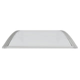Door Canopy Grey and Transparent 100x75 cm Polycarbonate - Top-Down View