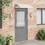 Door Canopy Grey and Transparent 100x75 cm Polycarbonate