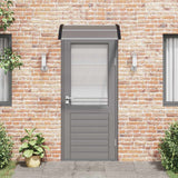 Door Canopy Black 100x80 cm Polycarbonate - Side View