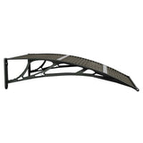 Door Canopy Black 100x80 cm Polycarbonate