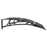 Door Canopy Black 100x80 cm Polycarbonate - 45-Degree Angle