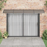 Door Canopy Black and Transparent 350x75 cm Polycarbonate - Side View