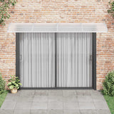 Door Canopy Grey and Transparent 350x75 cm Polycarbonate - Side View