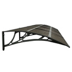 Door Canopy Black 350x75 cm Polycarbonate