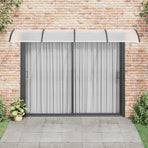 Door Canopy Black 350x100 cm Polycarbonate