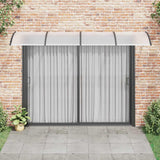 Door Canopy Black 350x100 cm Polycarbonate - Side View