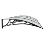 Door Canopy Black 350x100 cm Polycarbonate