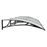 Door Canopy Black 350x100 cm Polycarbonate - 45-Degree Angle