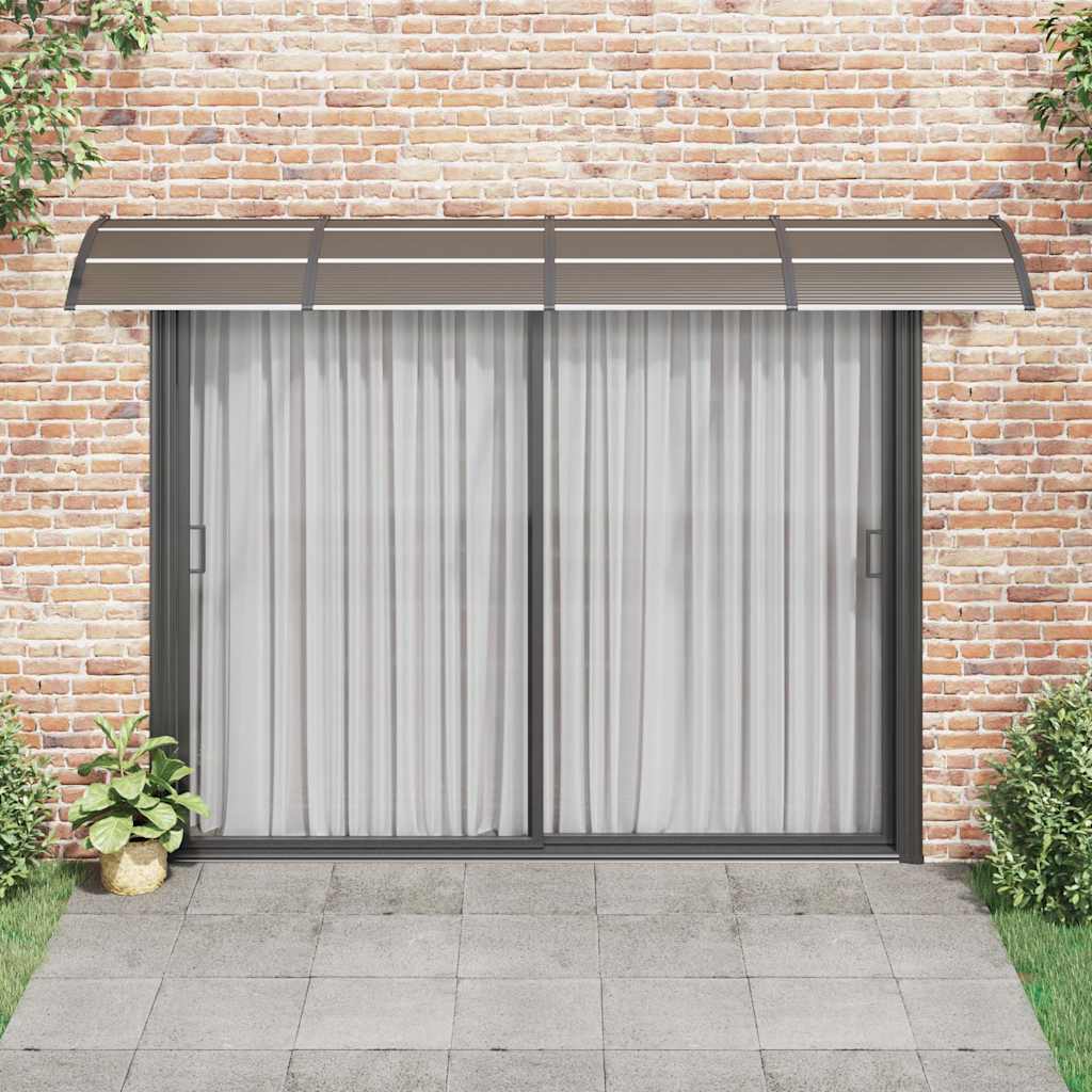 Door Canopy Black 350x100 cm Polycarbonate