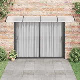 Door Canopy Black and Transparent 400x75 cm Polycarbonate - Side View