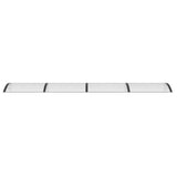 Door Canopy Black and Transparent 400x75 cm Polycarbonate