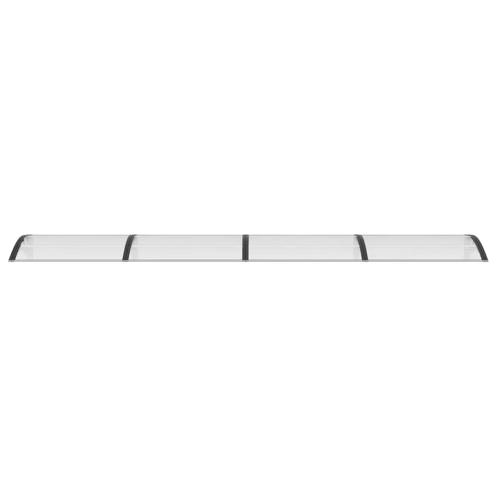 Door Canopy Black and Transparent 400x75 cm Polycarbonate