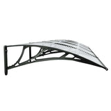 Door Canopy Black and Transparent 400x75 cm Polycarbonate