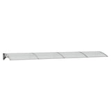 Door Canopy Grey and Transparent 400x75 cm Polycarbonate