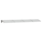 Door Canopy Grey and Transparent 400x75 cm Polycarbonate