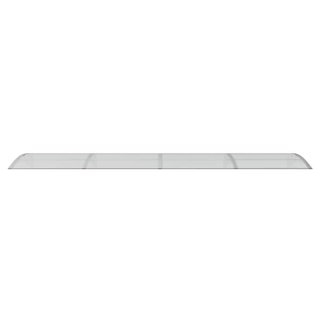 Door Canopy Grey and Transparent 400x75 cm Polycarbonate