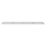 Door Canopy Grey and Transparent 400x75 cm Polycarbonate