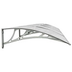 Door Canopy Grey and Transparent 400x75 cm Polycarbonate