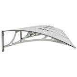 Door Canopy Grey and Transparent 400x75 cm Polycarbonate - 45-Degree Angle