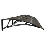 Door Canopy Black 400x75 cm Polycarbonate - 45-Degree Angle