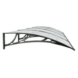 Door Canopy Black 400x100 cm Polycarbonate - 45-Degree Angle
