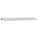 Door Canopy Grey 400x100 cm Polycarbonate