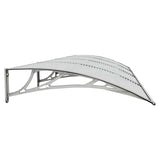 Door Canopy Grey 400x100 cm Polycarbonate - 45-Degree Angle