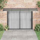 Door Canopy Black 400x100 cm Polycarbonate - Side View