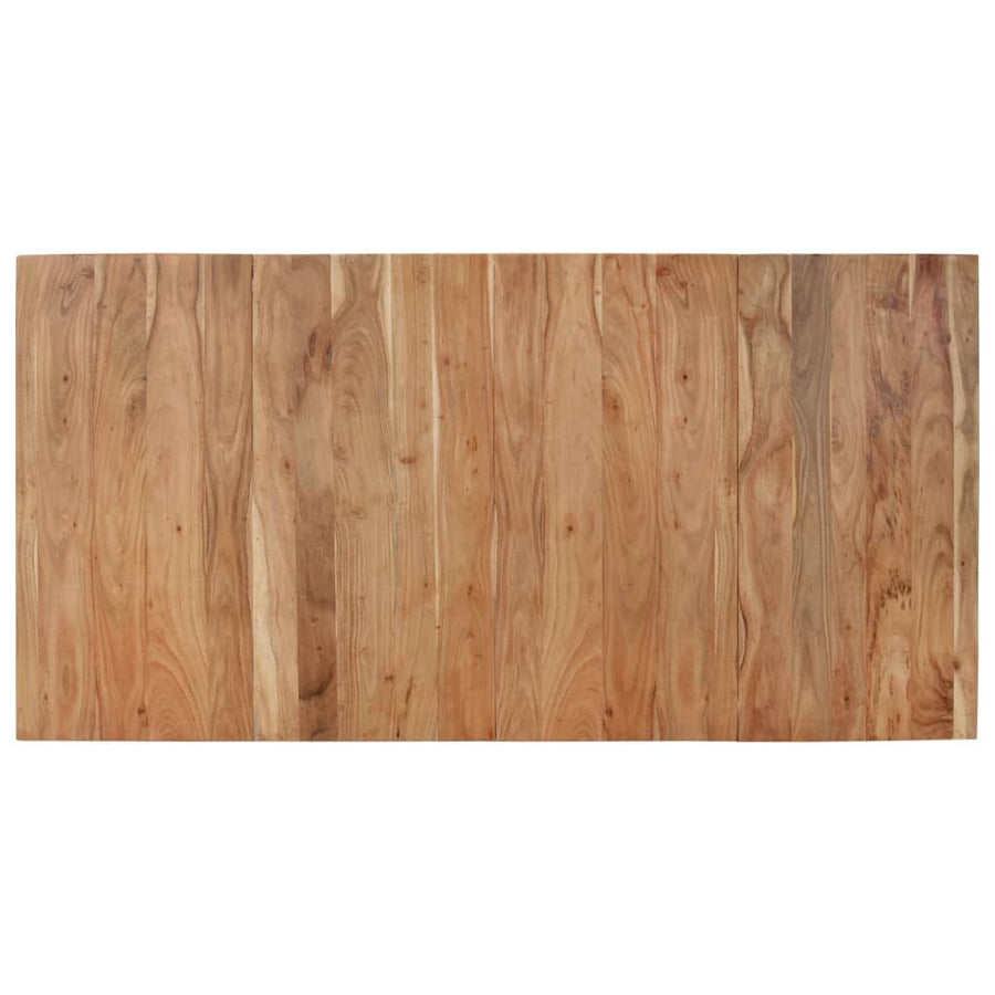 Dining Table Black 180x90x77 cm Solid Wood Acacia