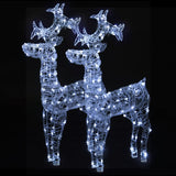 Reindeer Christmas Decorations 2 pcs 60x16x100 cm Acrylic - Front View
