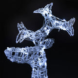Reindeer Christmas Decorations 2 pcs 60x16x100 cm Acrylic - Low Angle