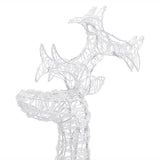 Reindeer Christmas Decorations 3 pcs 60x16x100 cm Acrylic - 45-Degree Angle