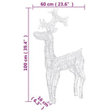 Reindeer Christmas Decorations 3 pcs 60x16x100 cm Acrylic
