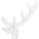 Acrylic Reindeer Christmas Decorations 2 pcs 128 cm Warm White
