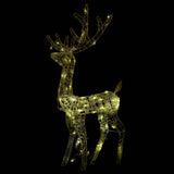 Acrylic Reindeer Christmas Decorations 2 pcs 128 cm Warm White