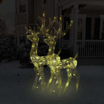 Acrylic Reindeer Christmas Decorations 2 pcs 128 cm Warm White