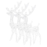 Acrylic Reindeer Christmas Decorations 3 pcs 128 cm Warm White