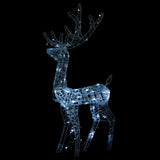 Acrylic Reindeer Christmas Decorations 2 pcs 120 cm Cold White - Close-Up Angle