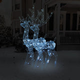 Acrylic Reindeer Christmas Decorations 2 pcs 128 cm Cold White