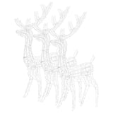 Acrylic Reindeer Christmas Decorations 3 pcs 128 cm Cold White