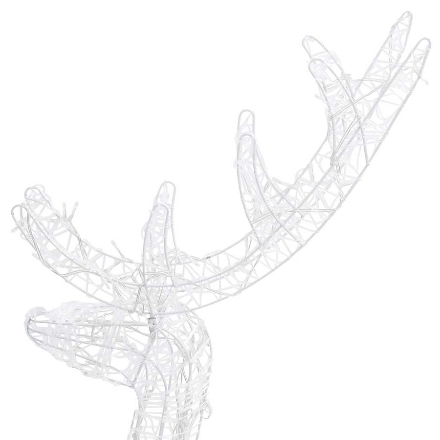 Acrylic Reindeer Christmas Decorations 3 pcs 128 cm Cold White