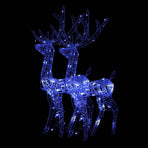 Acrylic Reindeer Christmas Decorations 2 pcs 128 cm Blue