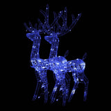 Acrylic Reindeer Christmas Decorations 2 pcs 120 cm Blue - Front View